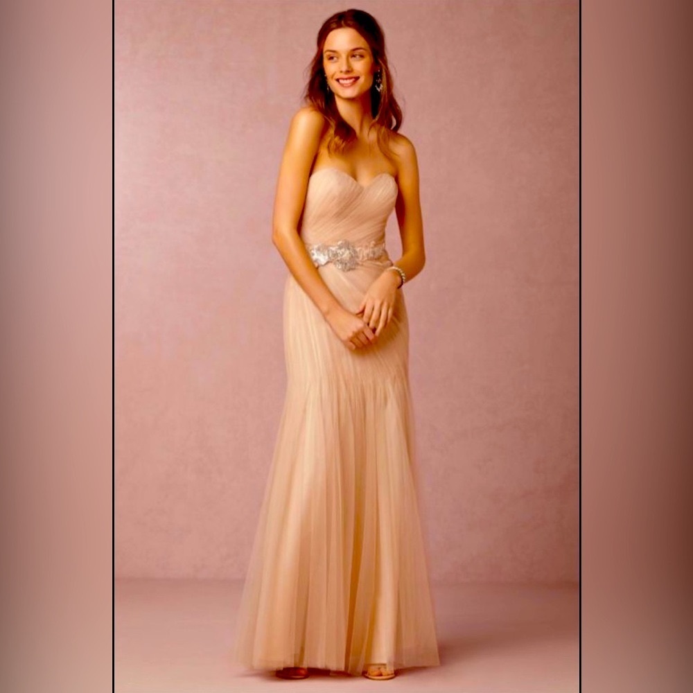 Watters Watters BHLDN Size 2 blush dress